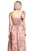 One-Shoulder Pleated Dress - California Map